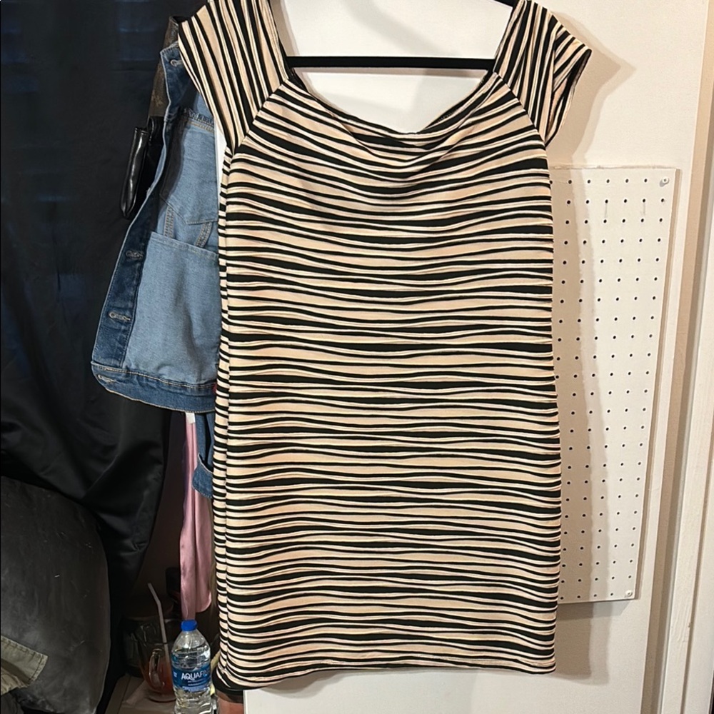 Striped Black and White Dress
